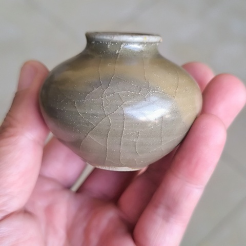 古玩陶瓷龍泉青瓷水盂拍賣，當前價格2800元