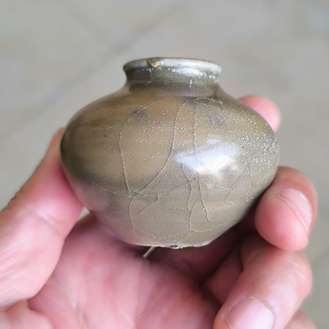 古玩陶瓷龍泉青瓷水盂拍賣，當前價格2800元