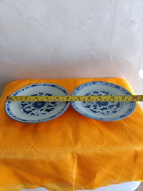 古玩陶瓷細路精品乾隆本朝款青花纏枝花卉賞盤(1對)拍賣,當前價格1980元