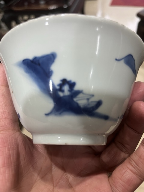 古玩陶瓷山水紋青花杯拍賣,當前價格8800元