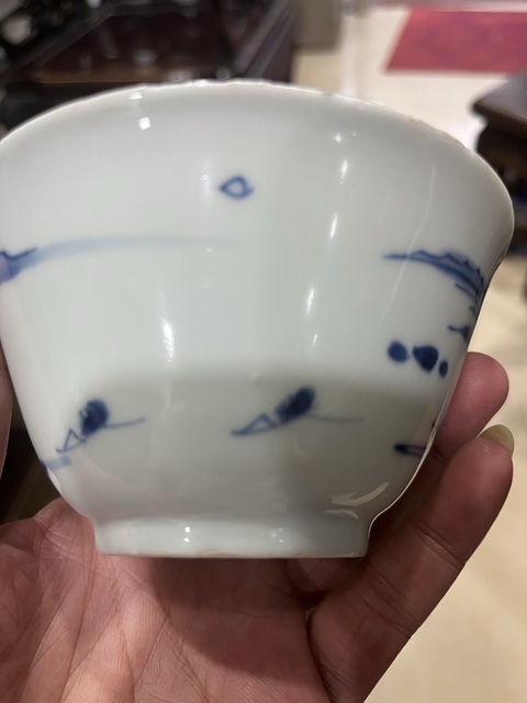 古玩陶瓷山水紋青花杯拍賣,當前價格8800元