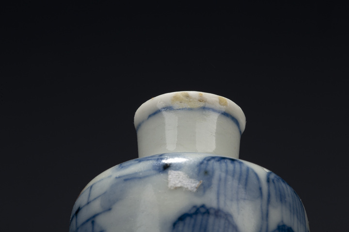 古玩陶瓷清中·青花釉里紅二里溝圖鼻煙壺拍賣，當前價格1352元