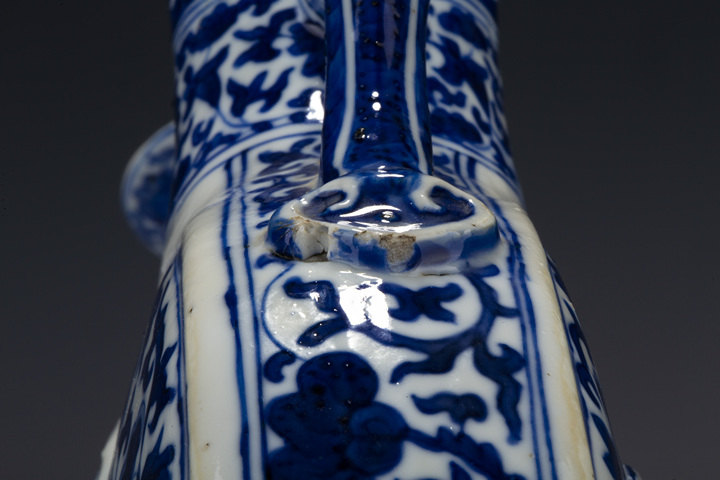 古玩陶瓷清晚·青花福壽紋雙聯(lián)抱月瓶拍賣(mài)，當(dāng)前價(jià)格28468元
