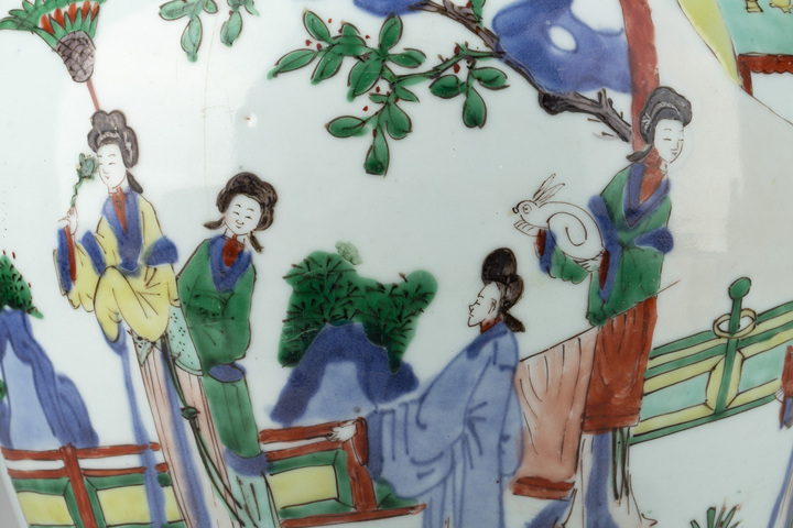 古玩陶瓷清康熙·青花五彩蟾宮折桂圖將軍蓋罐拍賣,當前價格0元