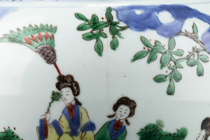 古玩陶瓷清康熙·青花五彩蟾宮折桂圖將軍蓋罐拍賣,當前價格0元