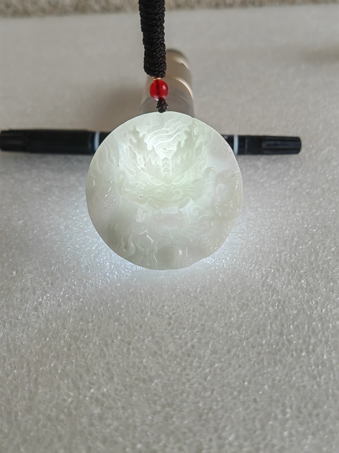 古玩玉器天然翡翠“龍牌”真品鑒賞圖