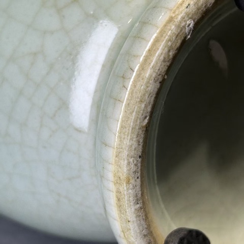 古玩陶瓷哥釉花蘭瓶真品鑒賞圖