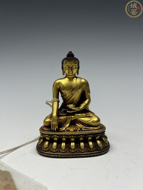 古玩銅器銅鎏金釋迦摩尼真品鑒賞圖