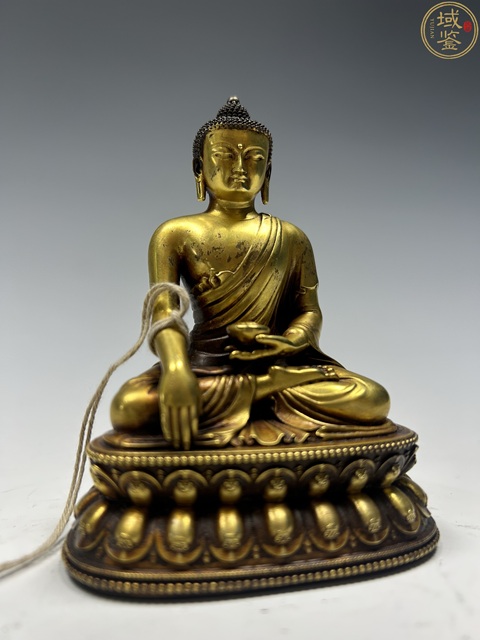 古玩銅器銅鎏金釋迦摩尼真品鑒賞圖