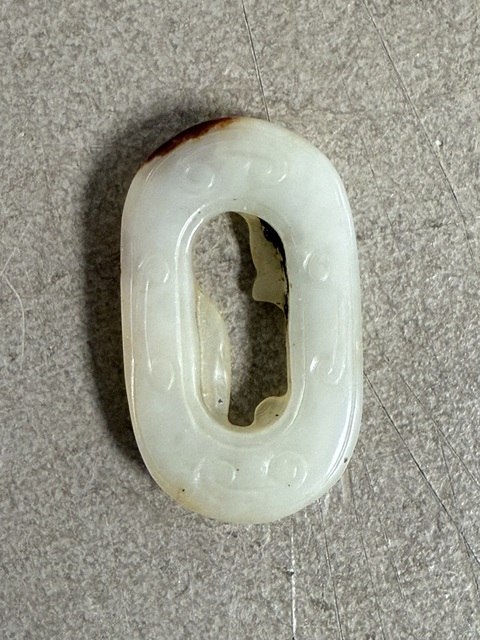 古玩玉器仿古螭龍紋玉環(huán)真品鑒賞圖