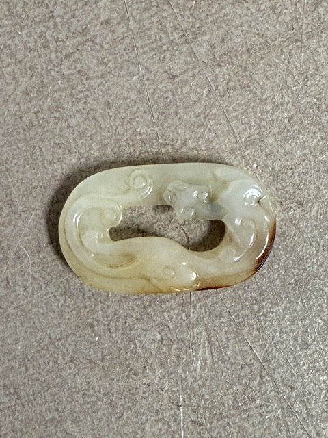 古玩玉器仿古螭龍紋玉環(huán)真品鑒賞圖