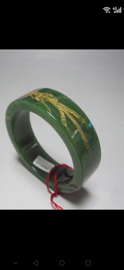 古玩玉器和田碧玉手鐲真品鑒賞圖