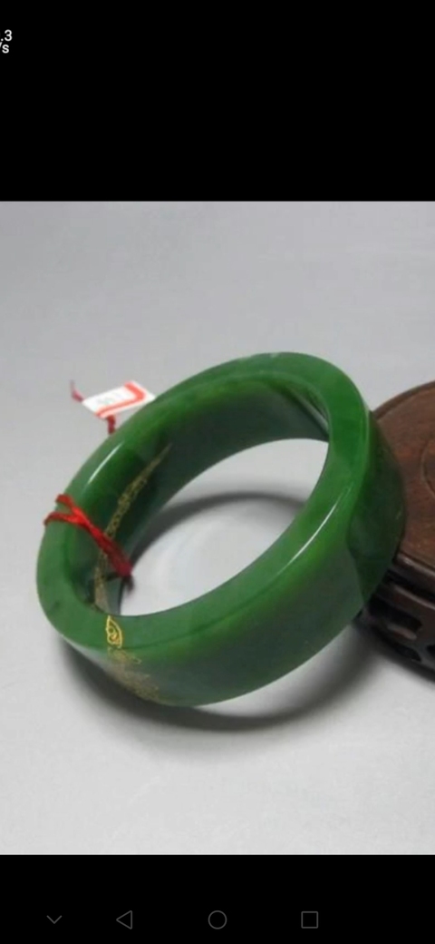 古玩玉器和田碧玉手鐲真品鑒賞圖