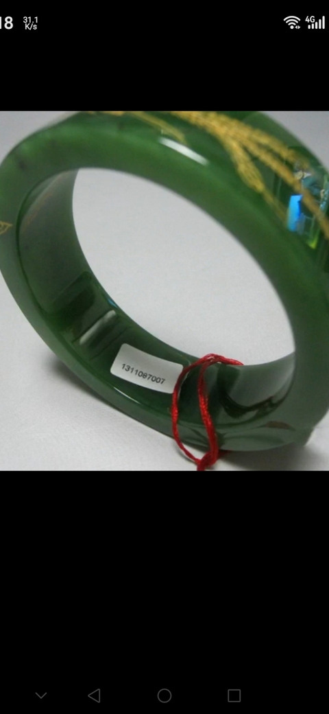 古玩玉器和田碧玉手鐲真品鑒賞圖
