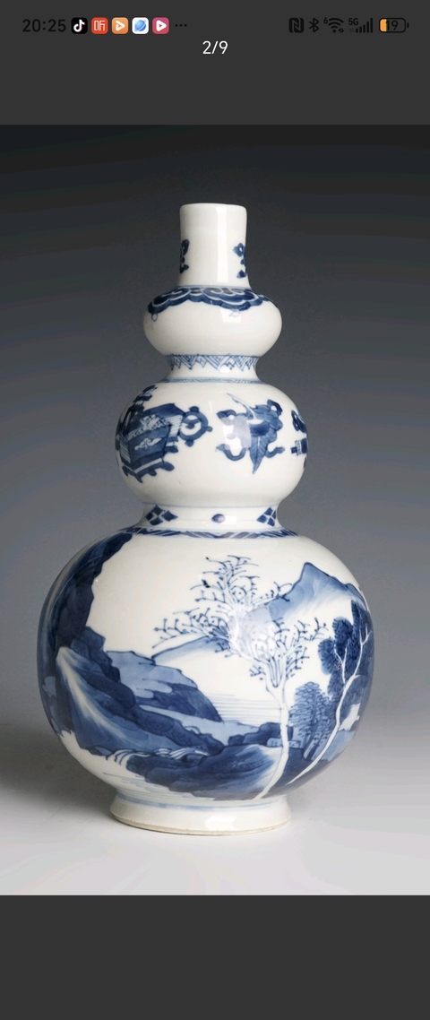 古玩陶瓷青花葫蘆瓶真品鑒賞圖