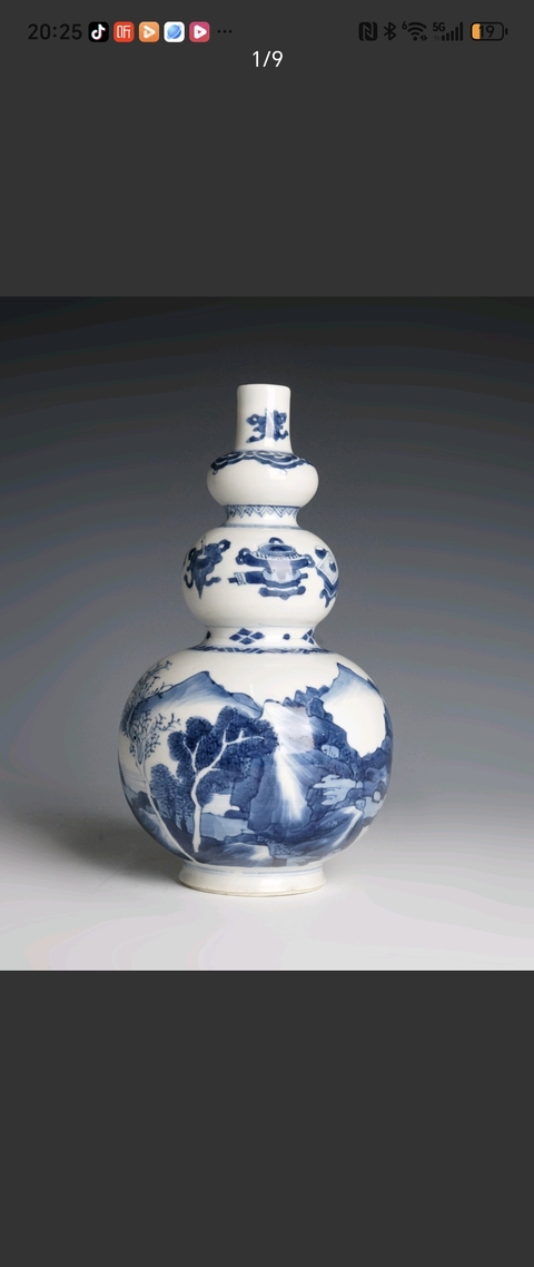 古玩陶瓷青花葫蘆瓶真品鑒賞圖