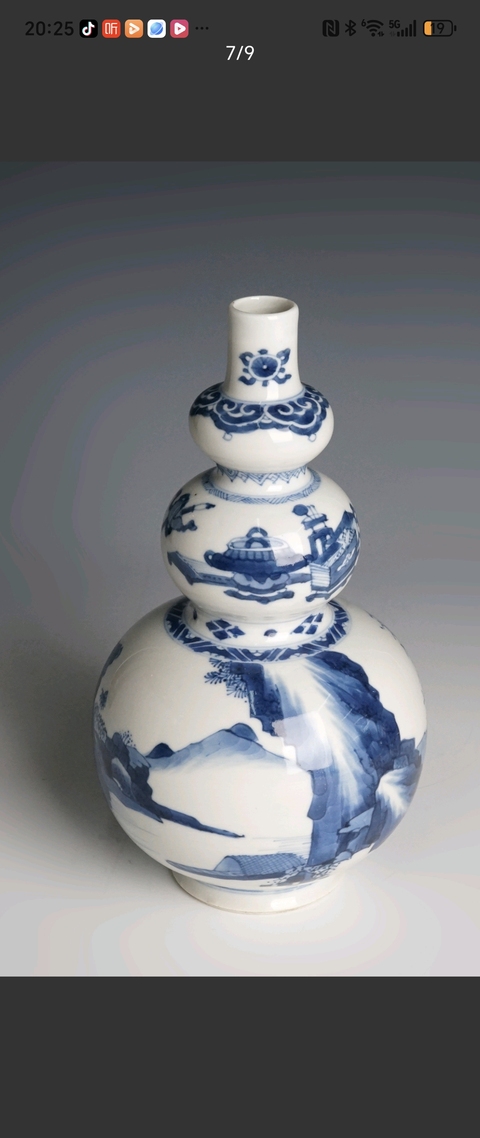古玩陶瓷青花葫蘆瓶真品鑒賞圖