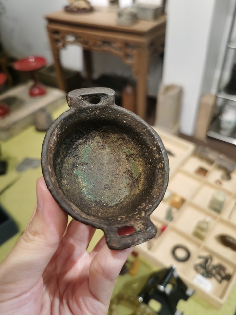 古玩銅器銅油燈真品鑒賞圖
