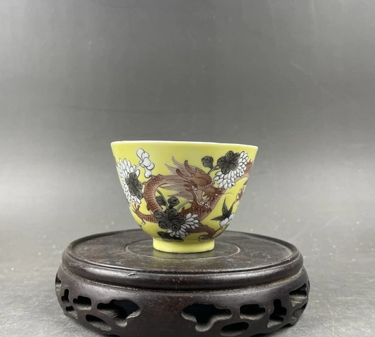 古玩陶瓷大雅齋風格仰鐘杯真品鑒賞圖
