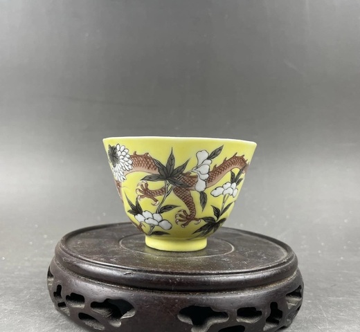 古玩陶瓷大雅齋風格仰鐘杯真品鑒賞圖