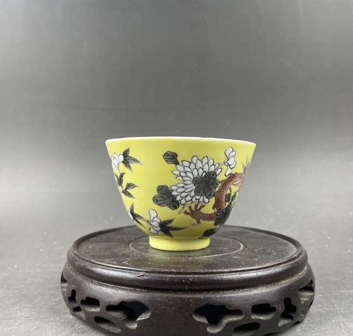 古玩陶瓷大雅齋風格仰鐘杯真品鑒賞圖