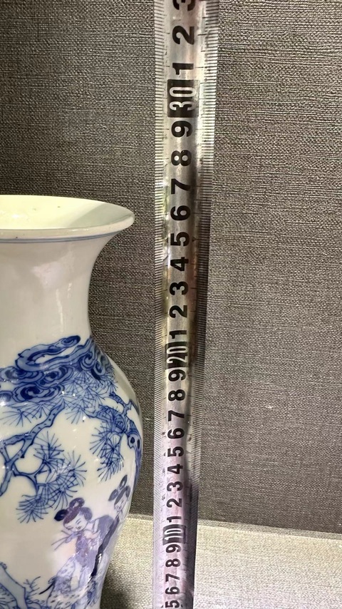 古玩陶瓷光緒·麻姑獻(xiàn)壽青花人物故事瓶拍賣,當(dāng)前價(jià)格4200元