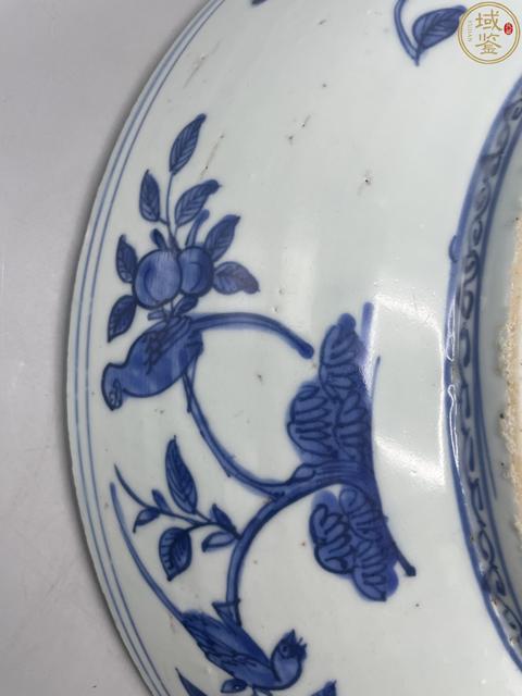 古玩陶瓷明嘉靖青花蜂鹿圖大盤真品鑒賞圖