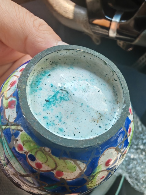 古玩陶瓷銅胎畫琺瑯花卉紋杯真品鑒賞圖