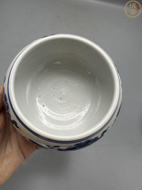 古玩陶瓷清康熙 青花豆兩只真品鑒賞圖