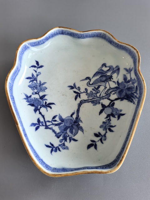 古玩陶瓷青花鶴紋盤真品鑒賞圖