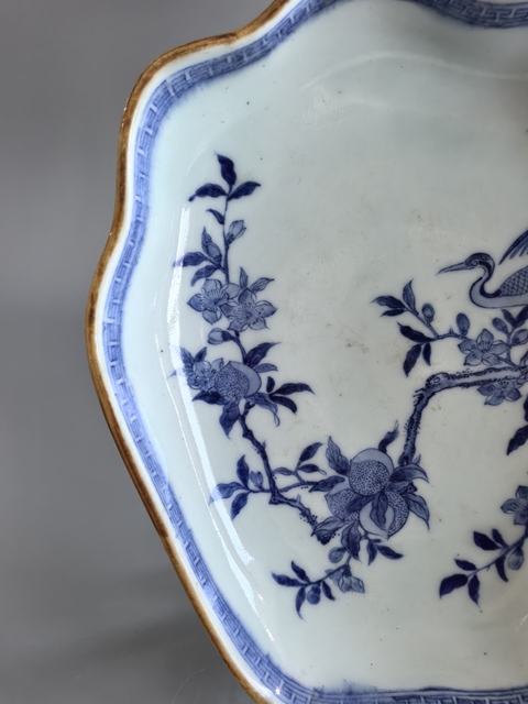 古玩陶瓷青花鶴紋盤真品鑒賞圖
