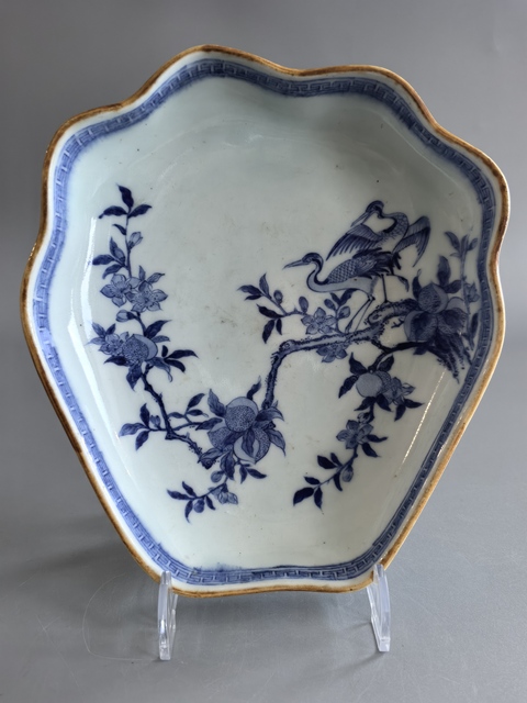 古玩陶瓷青花鶴紋盤真品鑒賞圖