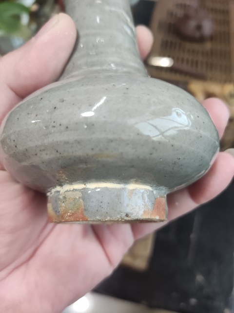 古玩陶瓷元代龍泉青瓷長頸瓶拍賣,當前價格1288元