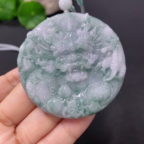 古玩玉器天然翡翠龍牌(帶翡翠鑒定證書)拍賣,當前價格880元