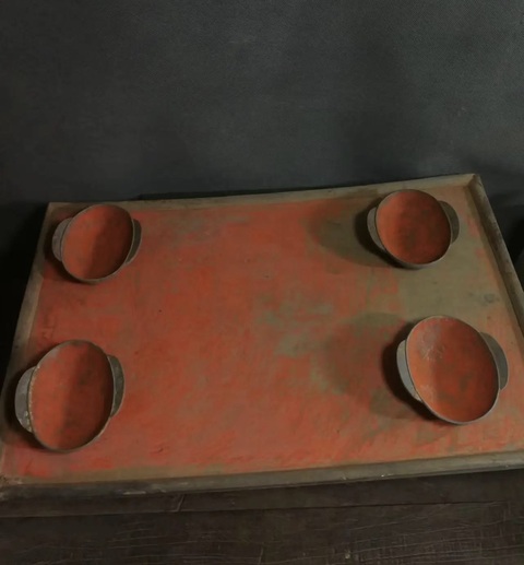 古玩陶瓷漢代羽觴組合真品鑒賞圖