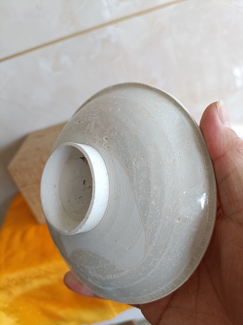 古玩陶瓷北宋湖田窯影青釉高足碗拍賣，當前價格299元
