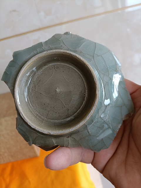 古玩陶瓷南宋?龍泉官窯整底大片標本拍賣,當前價格3888元