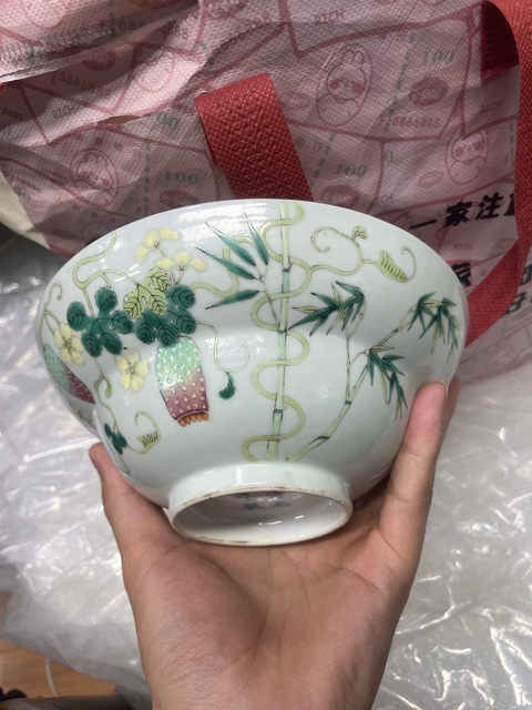 古玩陶瓷粉彩癩瓜碗真品鑒賞圖
