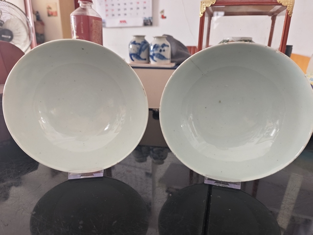古玩陶瓷民國·粉彩山水紋碗一對  真品鑒賞圖