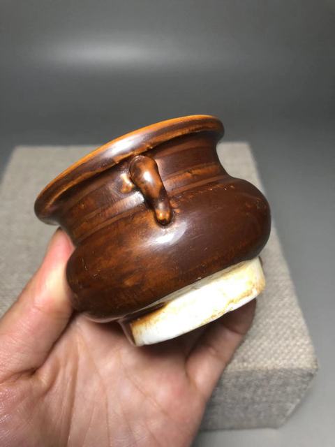 古玩陶瓷明晚期·德化窯紫金釉香爐拍賣，當前價格2500元