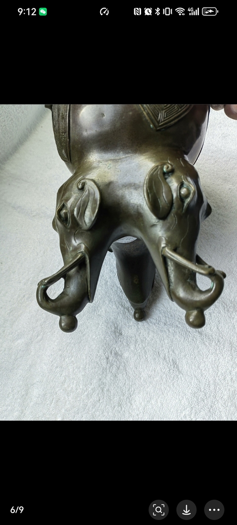 古玩銅器明代象足鼎拍賣，當前價格21800元