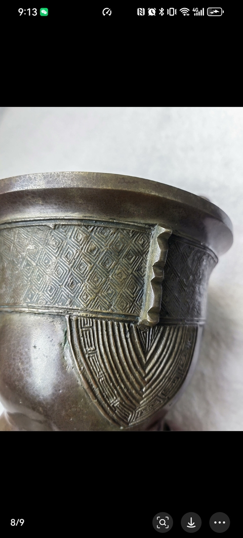 古玩銅器明代象足鼎拍賣，當前價格21800元