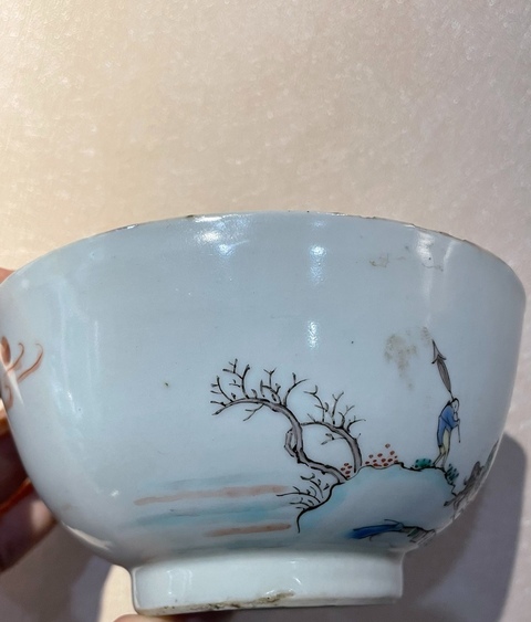 古玩陶瓷五彩碗真品鑒賞圖