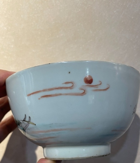 古玩陶瓷五彩碗真品鑒賞圖