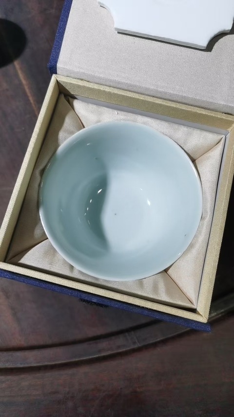 古玩陶瓷明嘉靖青花杯拍賣，當前價格6980元