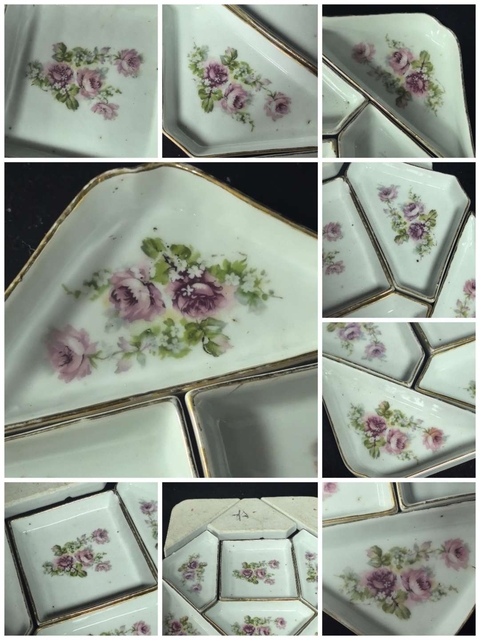 古玩陶瓷粉彩刷花花卉紋串盤拍賣，當前價格1999元