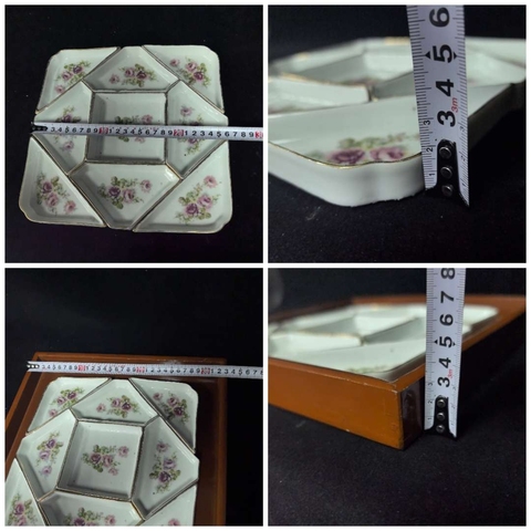 古玩陶瓷粉彩刷花花卉紋串盤拍賣，當前價格1999元