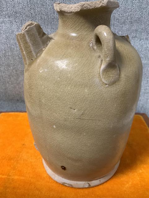 古玩陶瓷長沙窯青釉執壺真品鑒賞圖