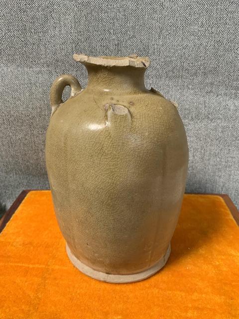 古玩陶瓷長沙窯青釉執壺真品鑒賞圖