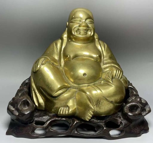 古玩雜項(xiàng)大尺寸清代彌勒佛銅造像拍賣,當(dāng)前價(jià)格4980元